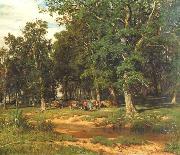 Ivan Shishkin Haymaking in Oak Grove oil on canvas